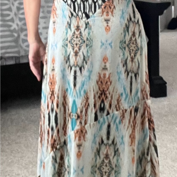 Guess Black and Blue Maxi Halter Sundress - Picture 3 of 8